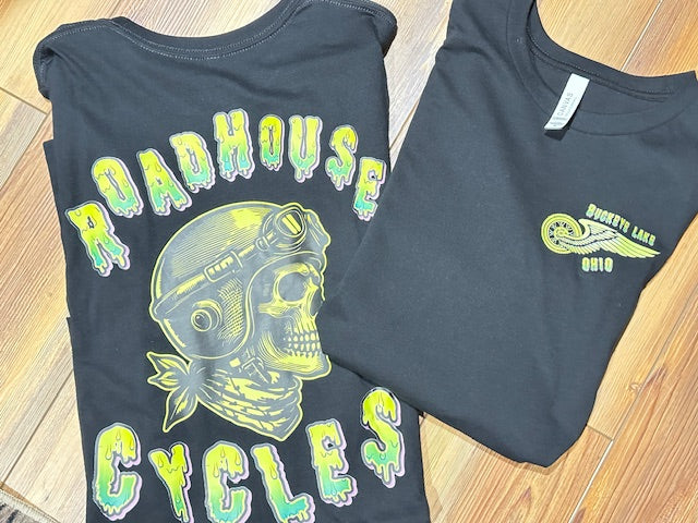 Green Roadhouse Zombie Skull Rider