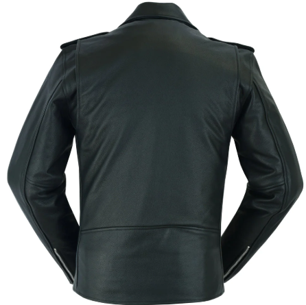 Men's Classic Plain Side Police Style M/C Jacket - TALL DS712Tall