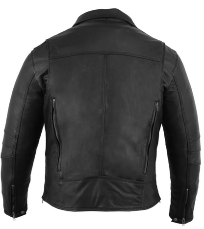 DS794 Men's Modern Longer Beltless Biker Jacket